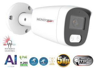 Monitorrs Security AI hybrid Light IP kamera 5 Mpix WT (6143)
